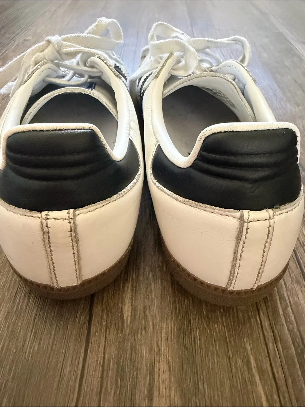 Adidas Samba OG White Sneakers Leather Shoes Stripes Gum Sole Suede Overlay 8